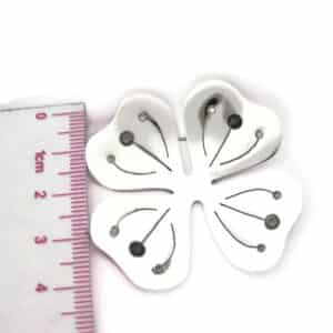 sapphire four leaf clover brooch