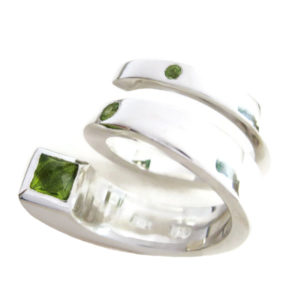 handmade silver gemstone ring