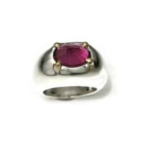 Fairmined Silver Pink Tourmaline Ring