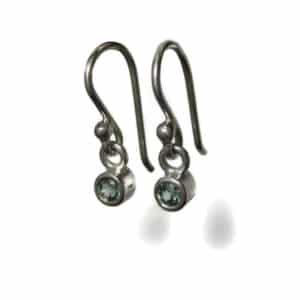 Fairmined silver aquamarine earrings